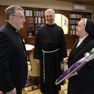 Kardinal Bozanić primio predsjednicu i potpredsjednika Hrvatske redovničke konferencije